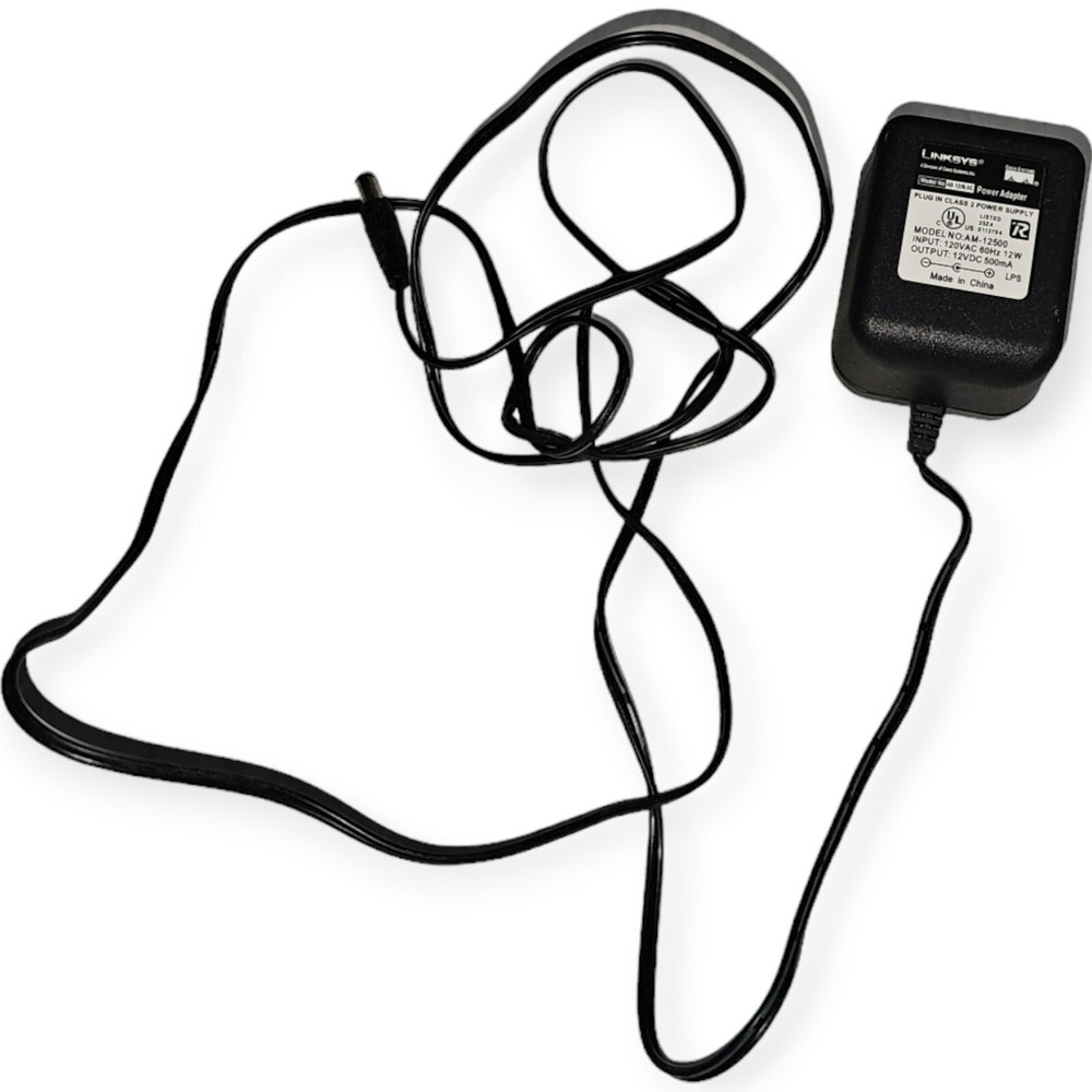 Original OEM Linksys AM-12500 AD‎ 12/0.5C AC Adapter Power Supply 12V 500mA